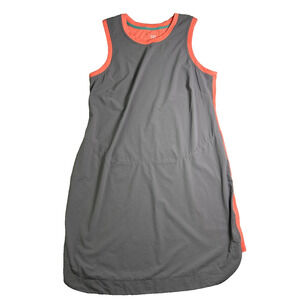 Title Nine Dress Women's Large Coral Gray Tennis Performance Dress with Pockets